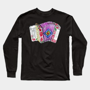 Floral Retro Accordion Long Sleeve T-Shirt